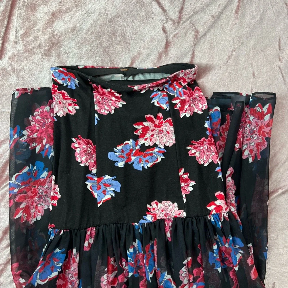 Free People Mermaid Semi-Sheer Maxi Skirt Floral - Picture 9 of 15